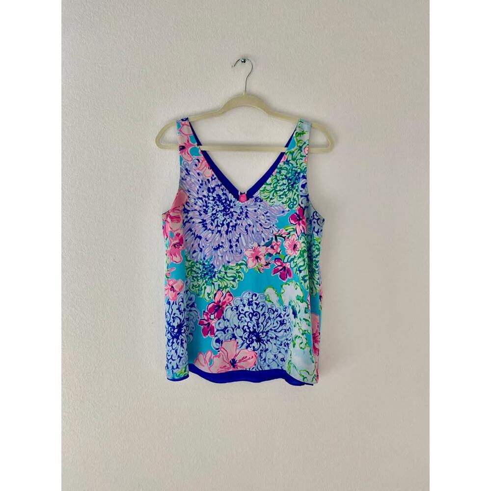 Lilly Pulitzer Florin Sleeveless Reversible Top – Floral Print Tank (Size M)